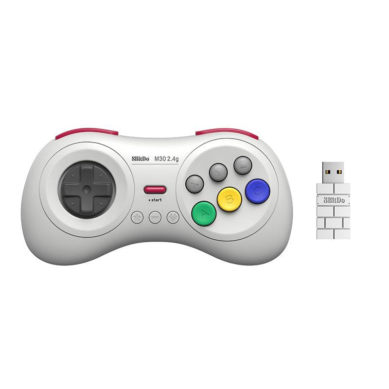8BitDo M30 2.4G Controller for Sega Genesis Mini & Mega Drive Mini - Gamepad Design for Flexible Everyday Play