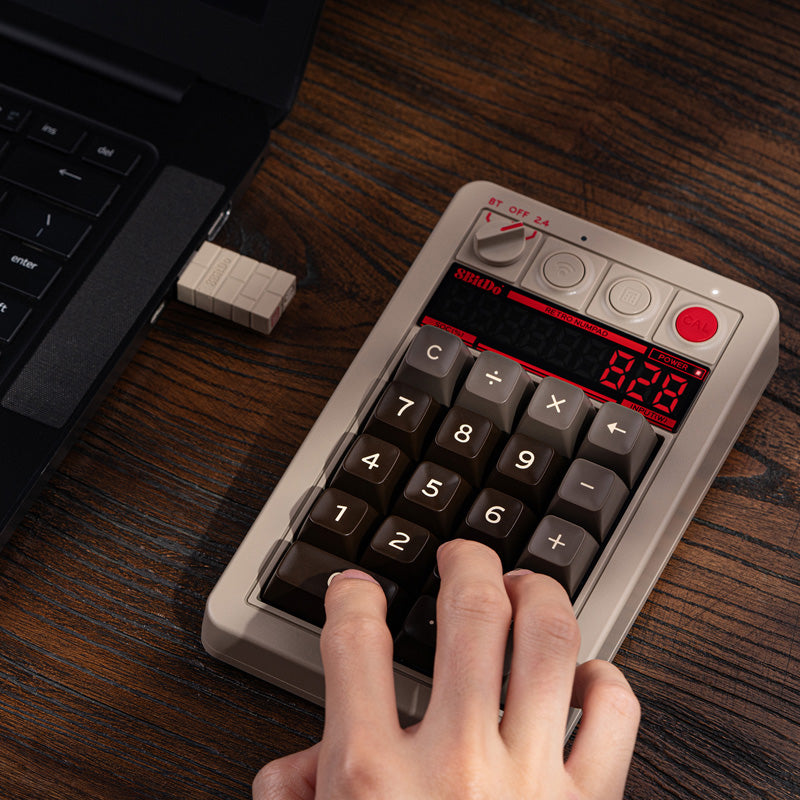 8BitDo Retro 18 Mechanical Numpad - Keyboard Design for Typing and Gaming Setups