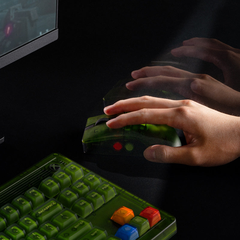 8BitDo Retro R8 Mouse - Xbox Edition - Desktop Mouse Design with Retro-Inspired Styling