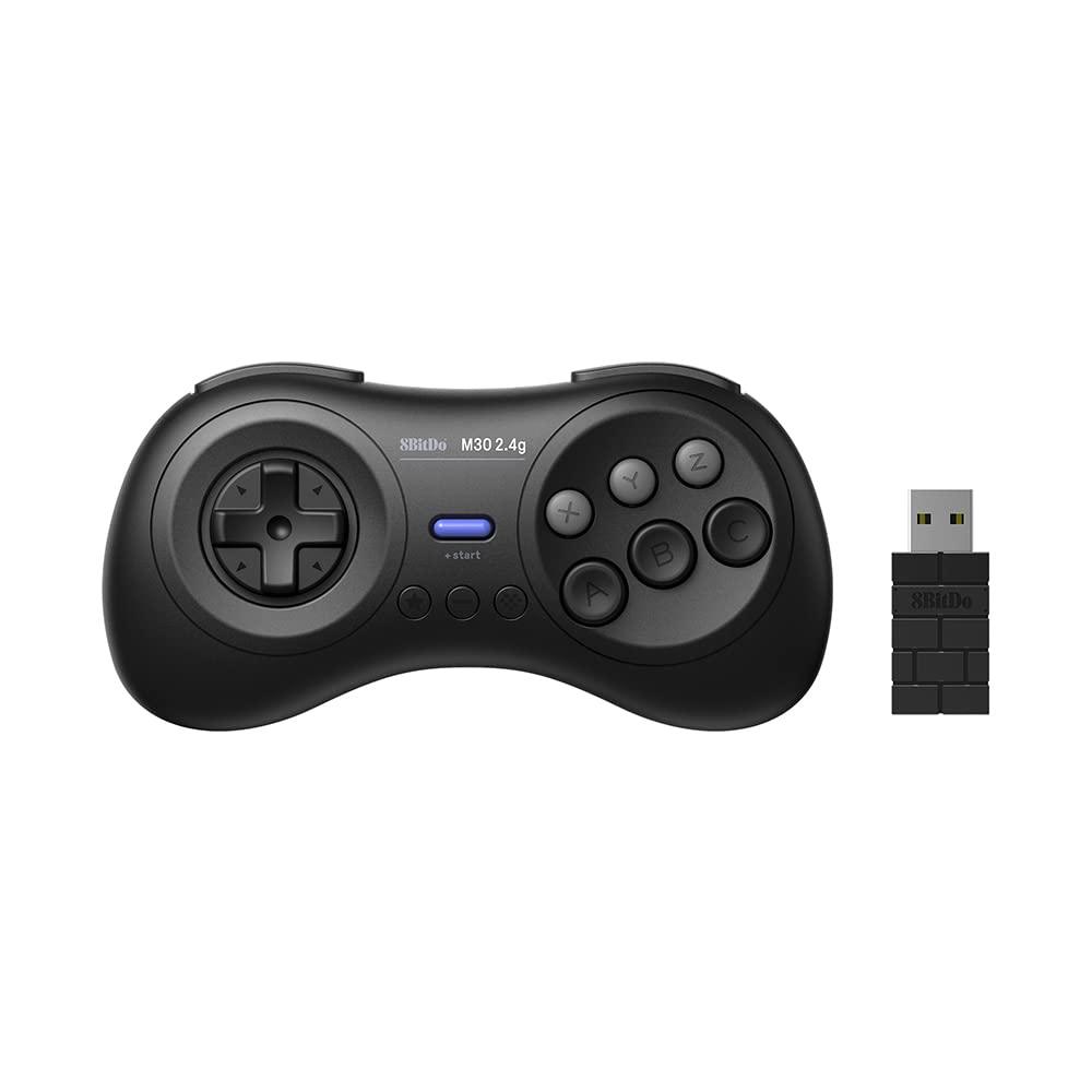 8BitDo M30 2.4G Controller for Sega Genesis Mini & Mega Drive Mini - Gamepad Design for Flexible Everyday Play