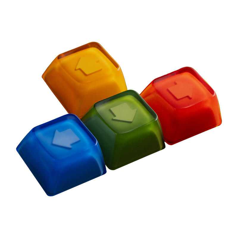 8BitDo Double-Layered Crystal Arrow Keycaps - Keycap Collection for Supported 8BitDo Keyboards