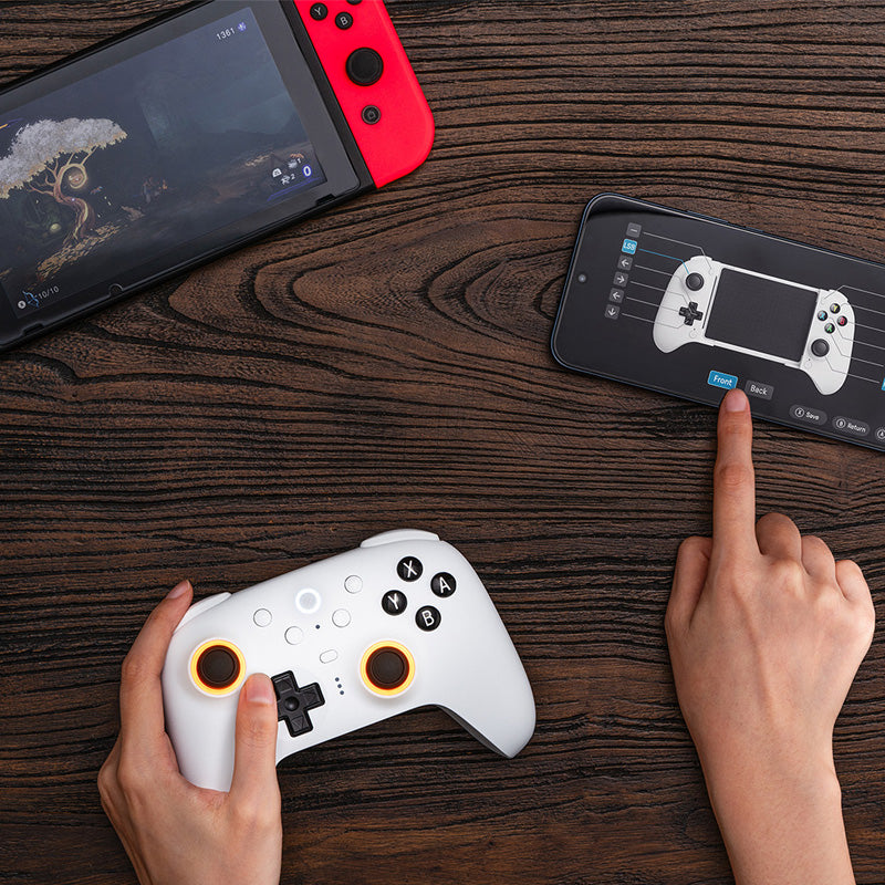 8BitDo Ultimate 2 Bluetooth Controller - Gamepad Design for Flexible Everyday Play