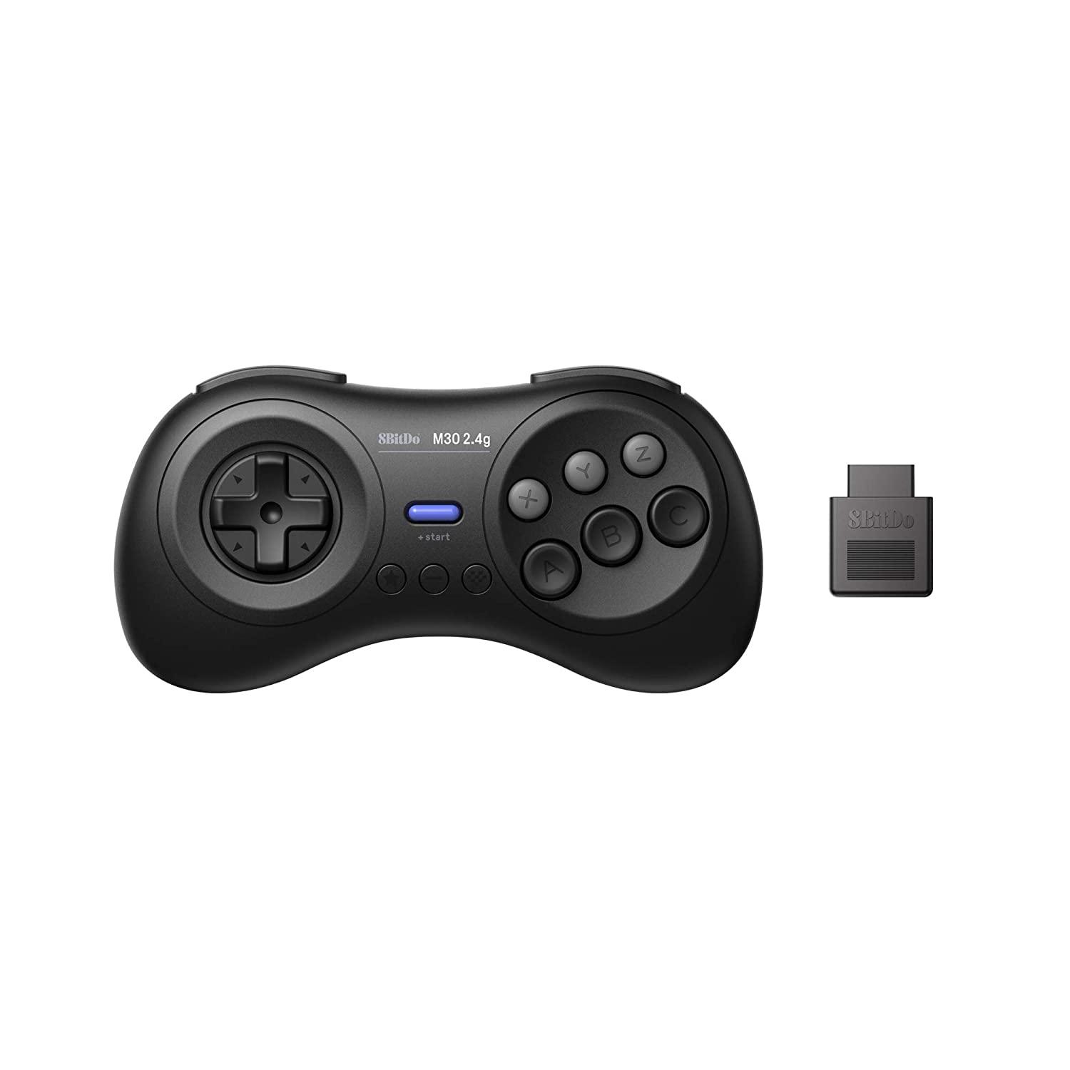 8BitDo M30 2.4G Controller for Sega Genesis & Mega Drive - Gamepad Design for Flexible Everyday Play