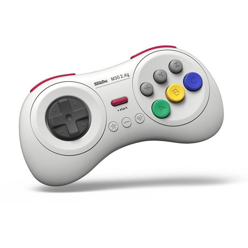8BitDo M30 2.4G Controller for Sega Genesis Mini & Mega Drive Mini - Gamepad Design for Flexible Everyday Play