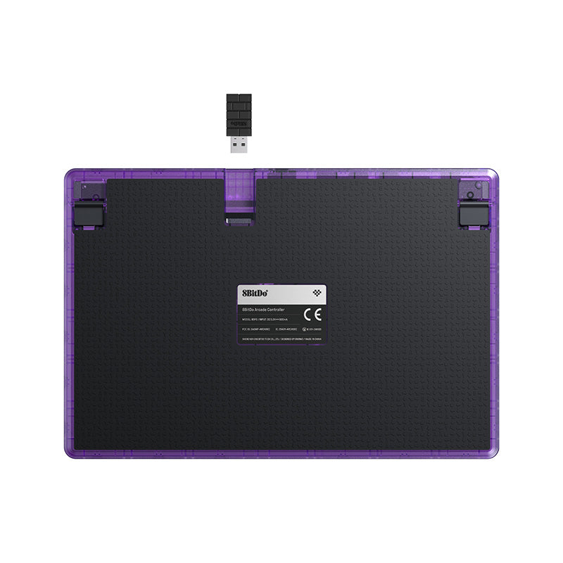 8BitDo Arcade Controller - Transparent Purple Signature Edition - Arcade Control Edition for Desktop and Console Play