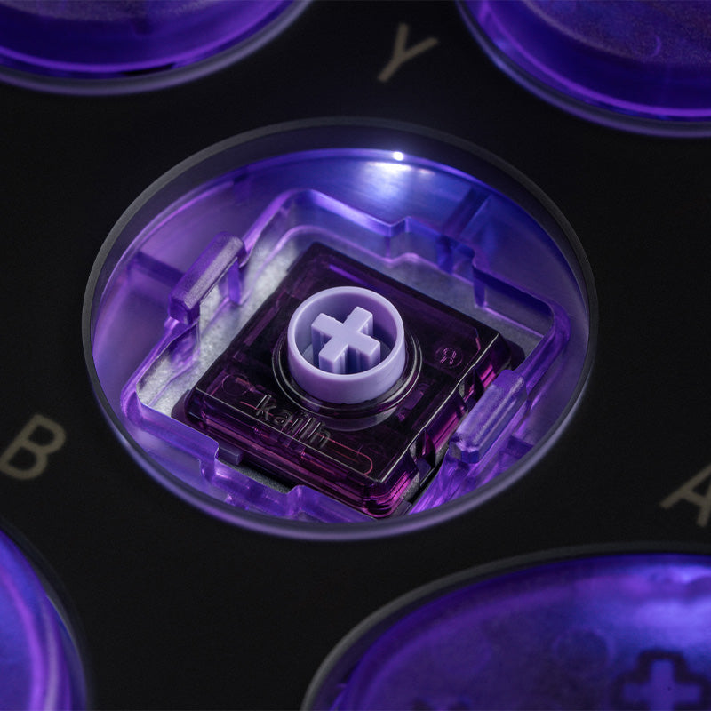 8BitDo Arcade Controller - Transparent Purple Signature Edition - Arcade Control Edition for Desktop and Console Play