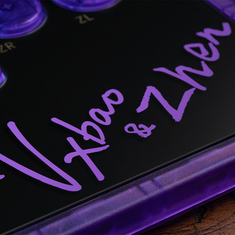 8BitDo Arcade Controller - Transparent Purple Signature Edition - Arcade Control Edition for Desktop and Console Play