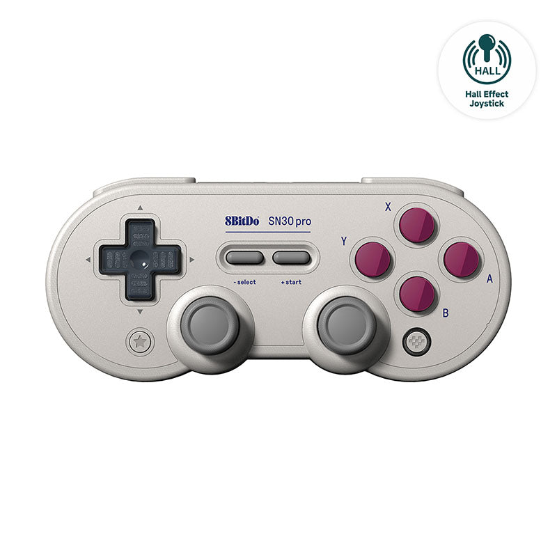 8BitDo SN30 Pro (Hall Effect Joystick) - Gamepad Design for Flexible Everyday Play