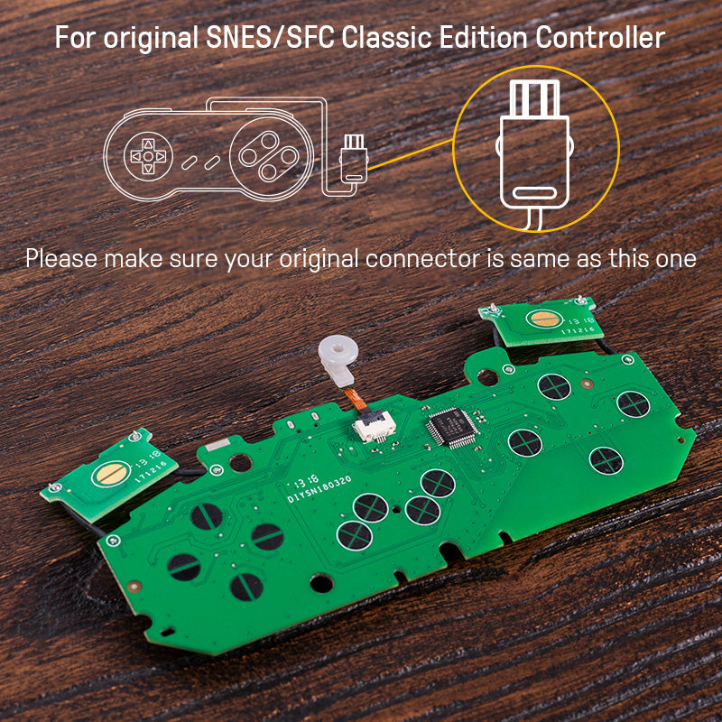 8BitDo Mod Kit for SNES/SFC Classic Edition Controller (Classic) - Controller Upgrade Kit for Compatible Original Hardware